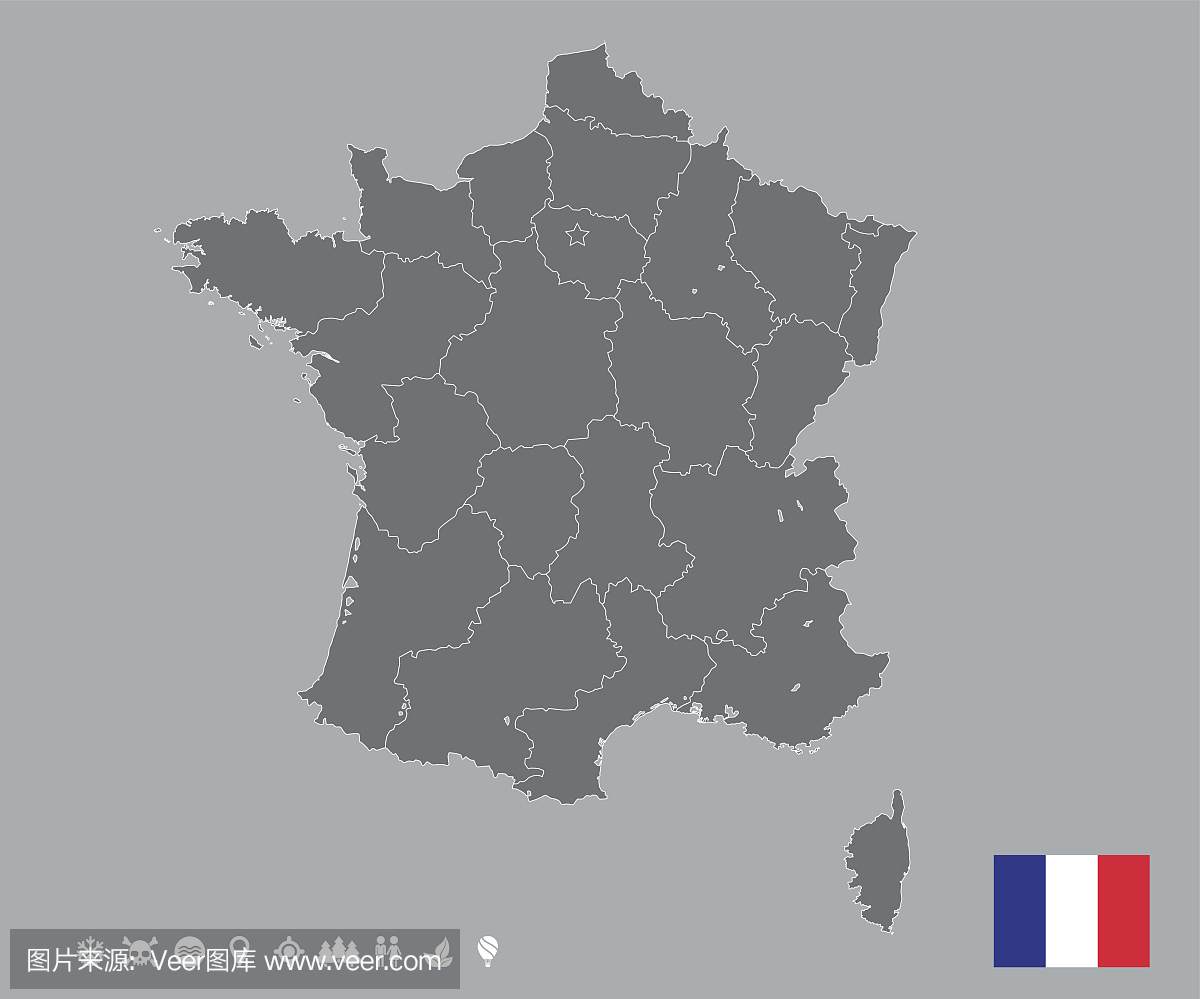 法国地图模板