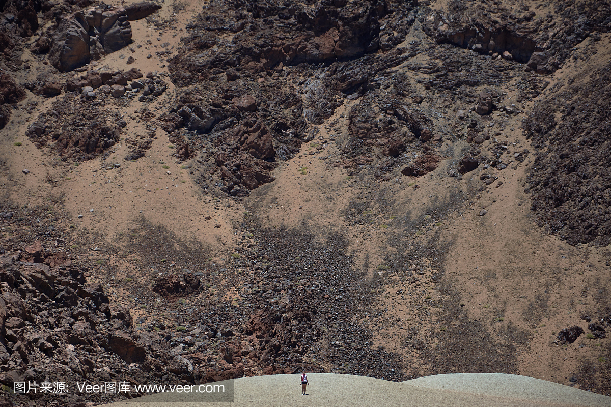 平视角,一个人,萨尔瓦多泰德国家公园,石头