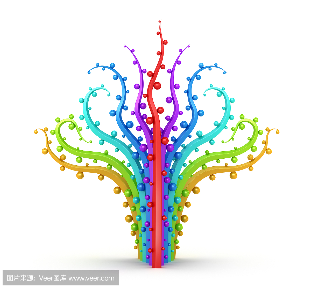 抽象彩虹树