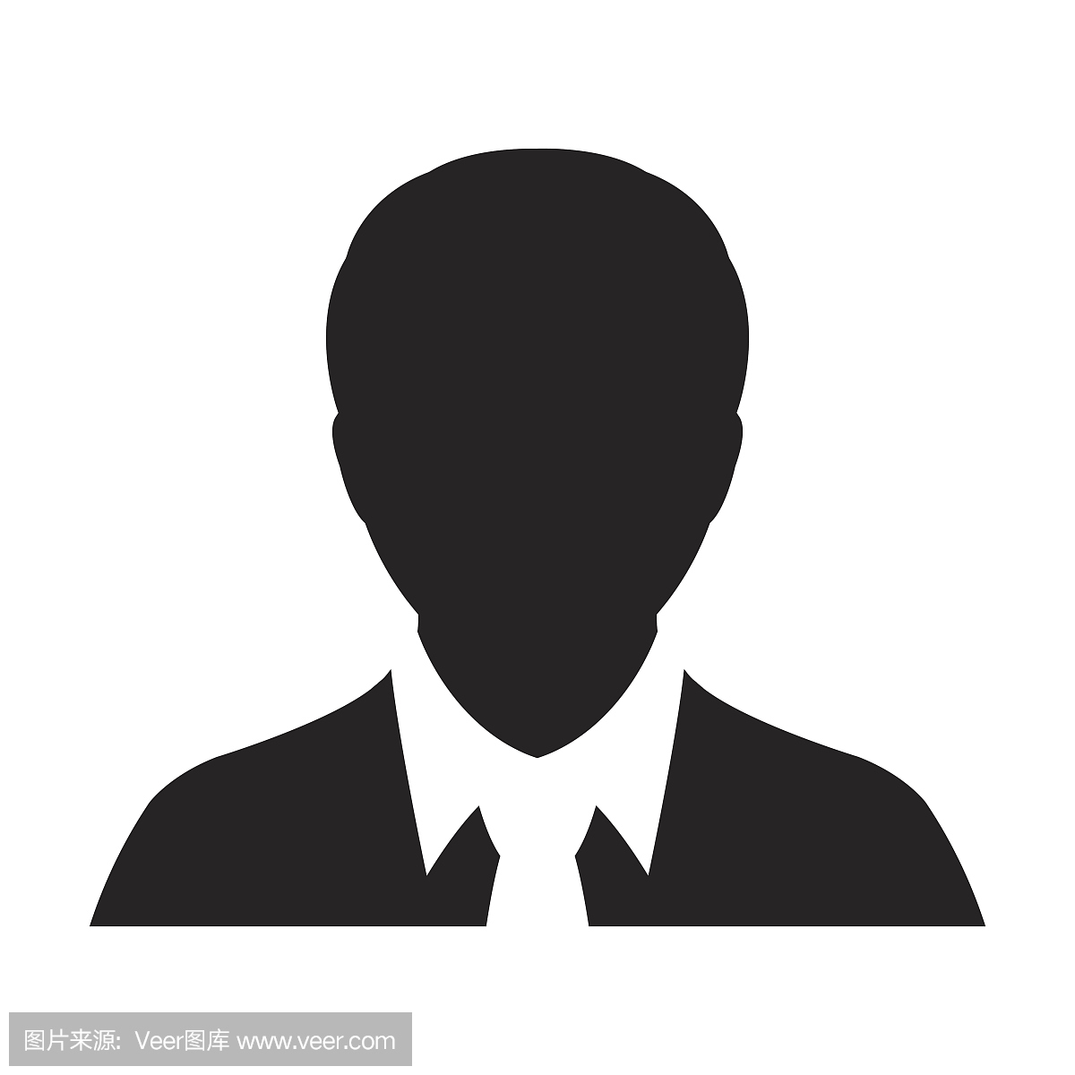 用户图标矢量平面人个人头像头像