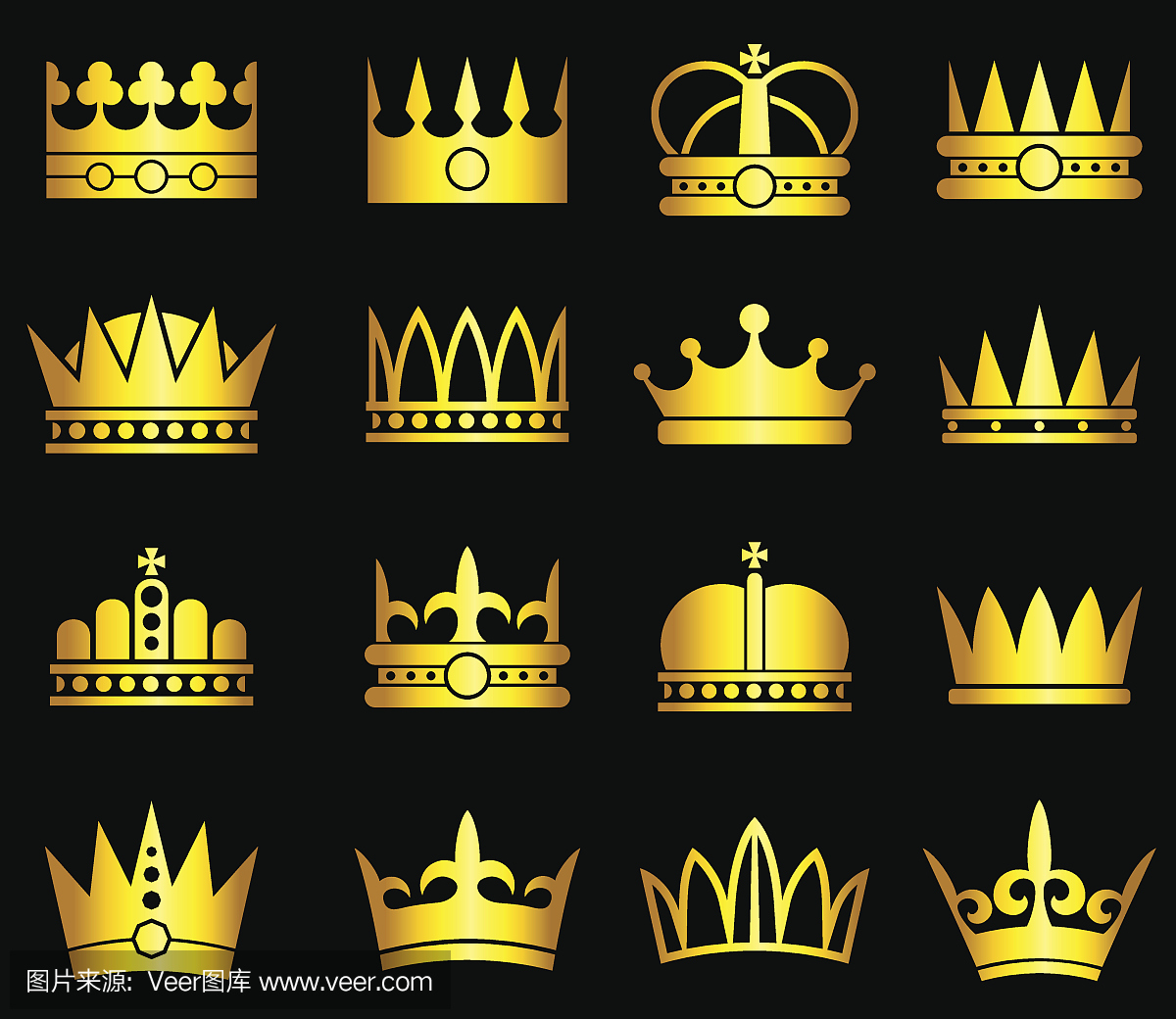 金冠,贵族符号矢量集