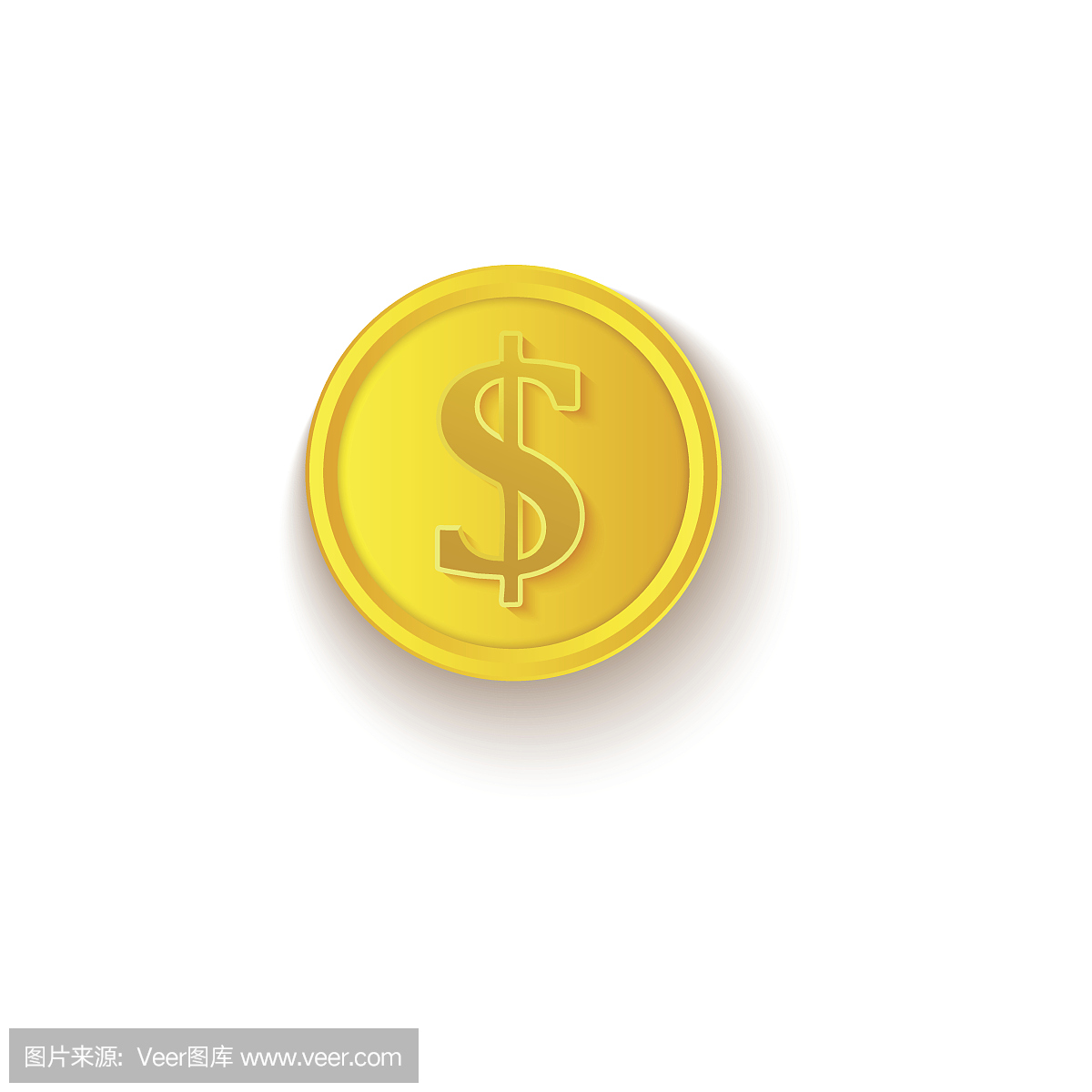 黄金赌场,与美元符号的赌博硬币