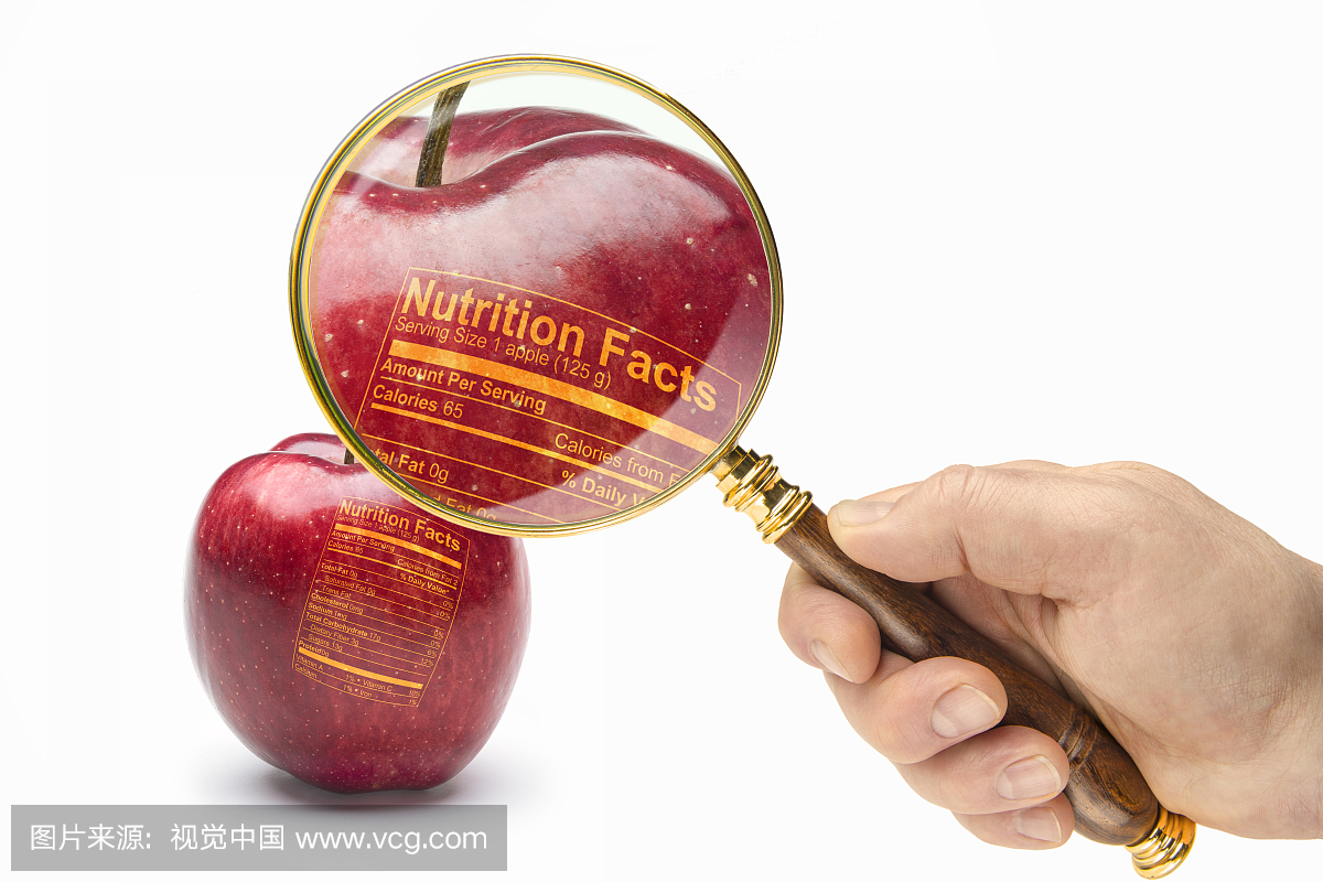 检查美味苹果的营养成分