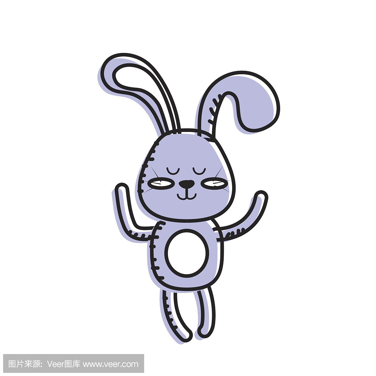 可爱的兔子男孩野生动物人物