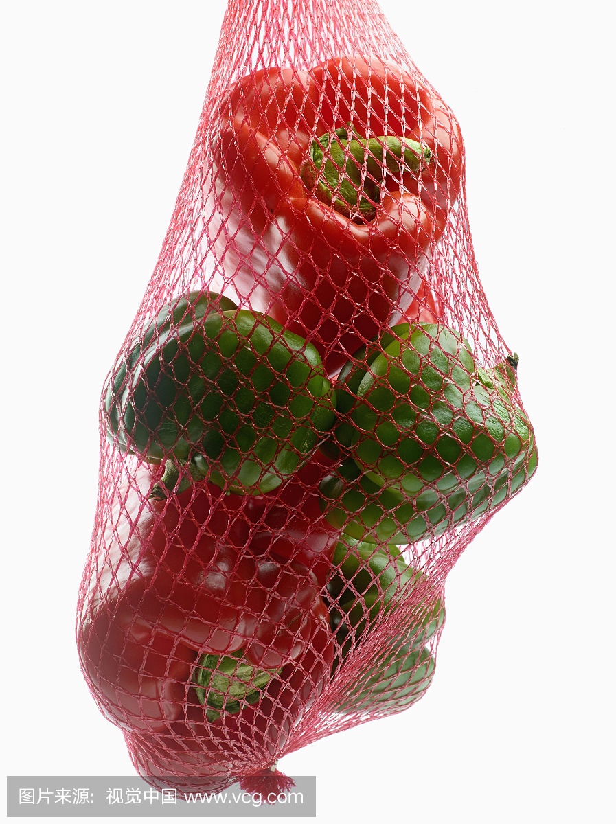 peppers in string bag