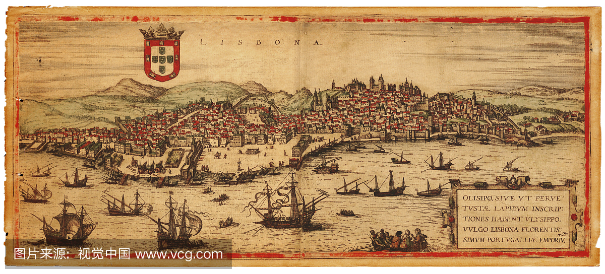 中世纪地图和插图我看里斯本1575