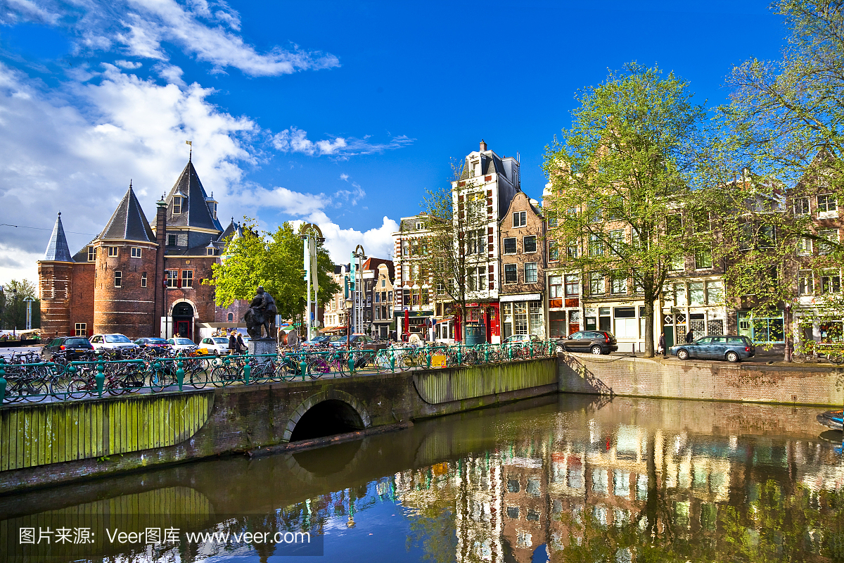 运河,水路,槽,阿姆斯特丹