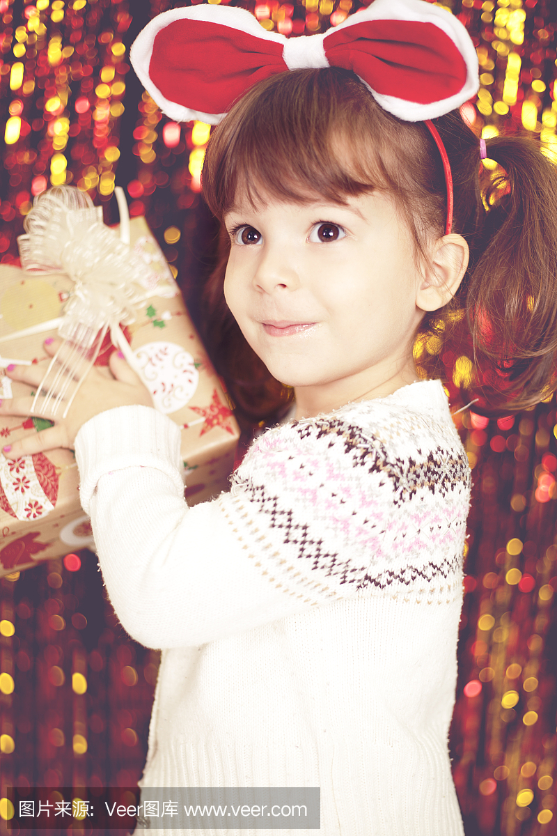 可爱的小女孩圣诞节