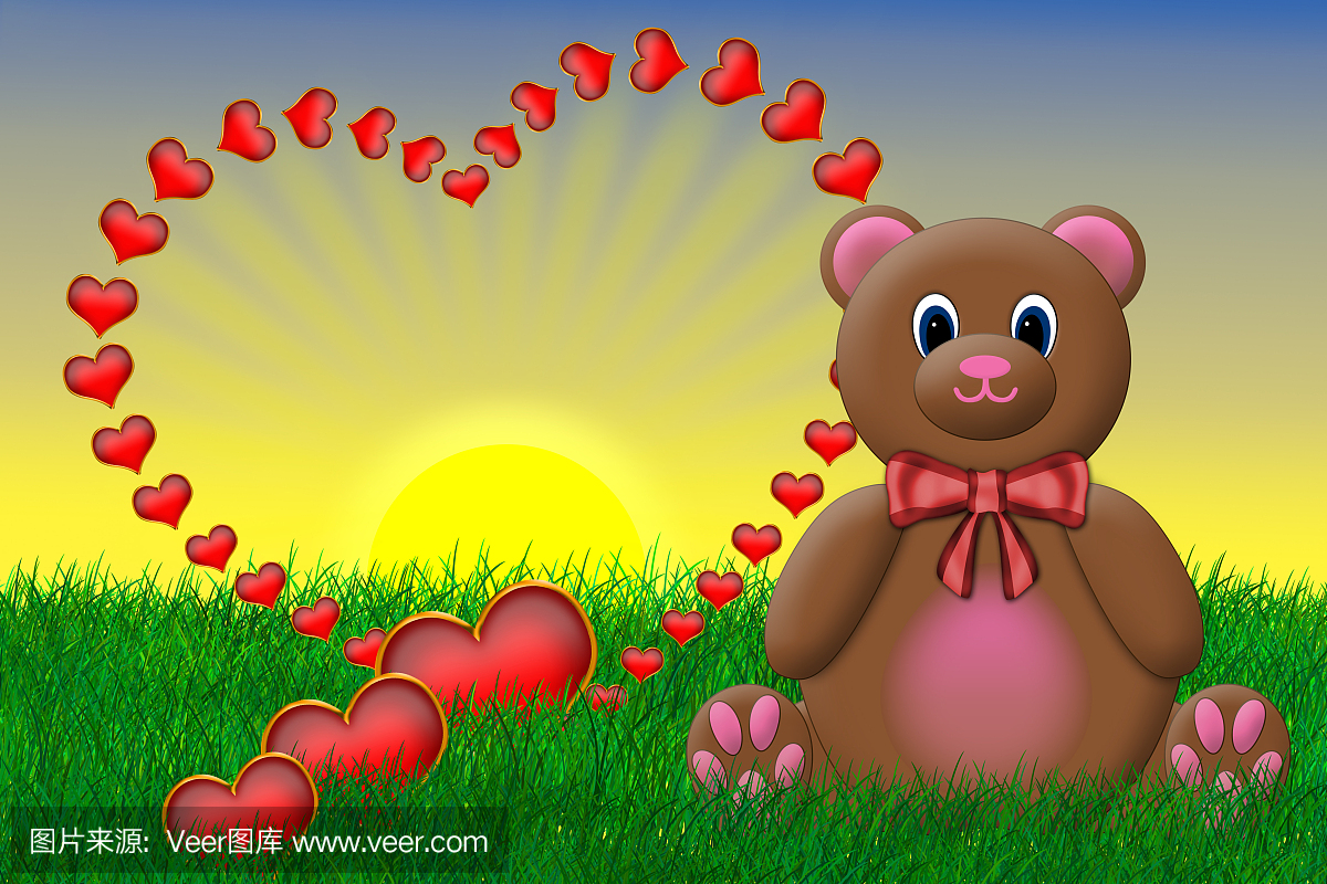Valentine's Teddybear an Heart