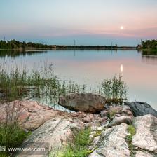 日落时间在Seurasaari赫尔辛基