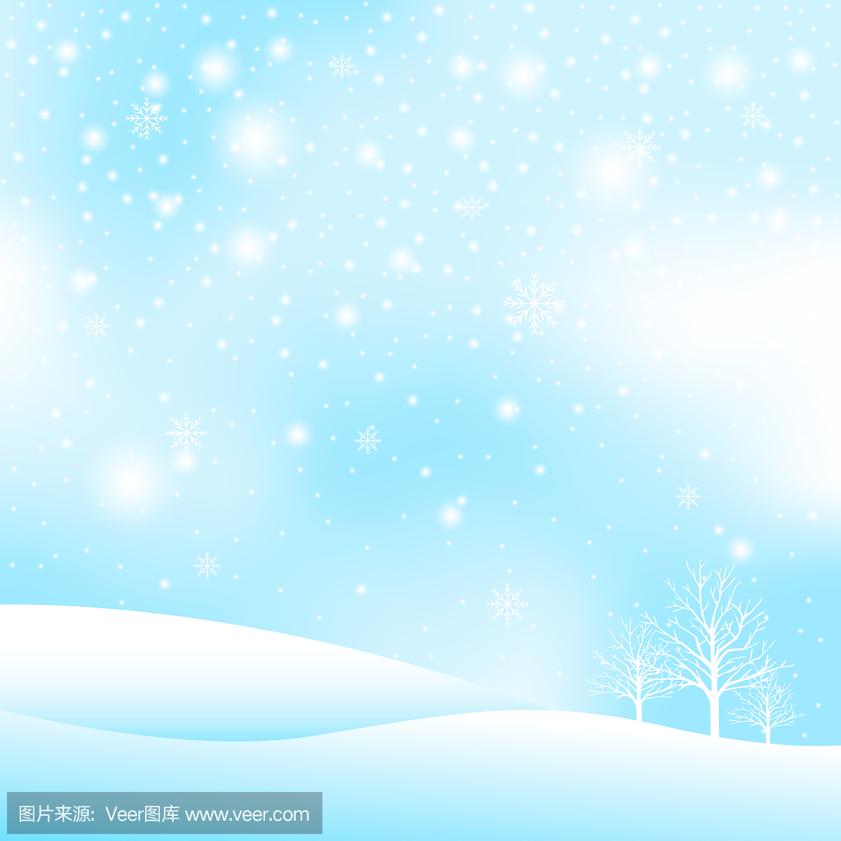 snow, snowflake and winter background vector 