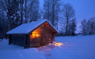 夜晚雪景壁纸高清:圣诞雪景 壁纸:小希冬天雪景-23kb