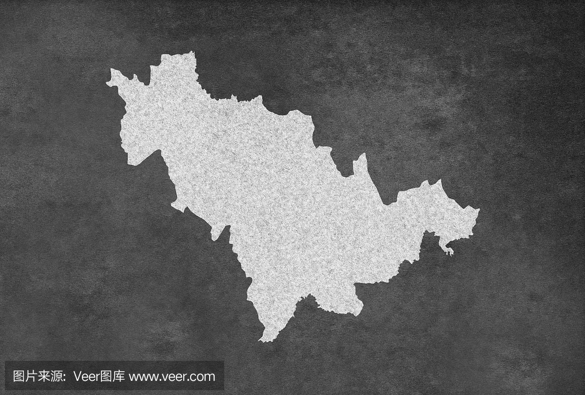 吉林省在老黑板上的地图