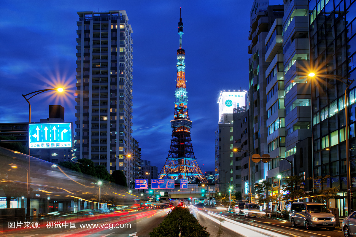 东京塔与交通