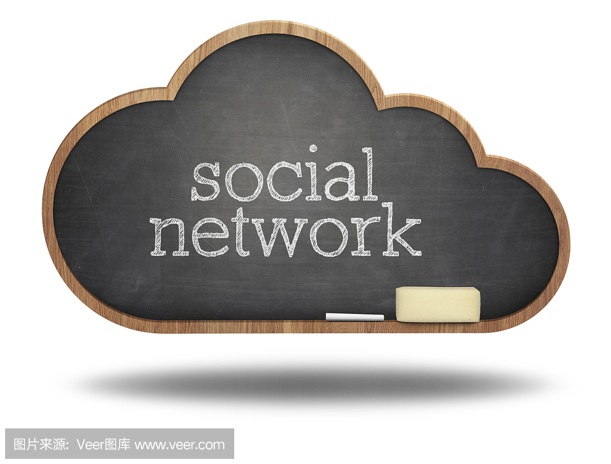 云状黑板上的社交网络