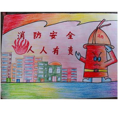 消防题材儿童画
