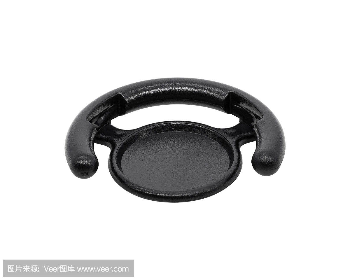 在白色背景隔绝的手机持有人。设计的空白移动