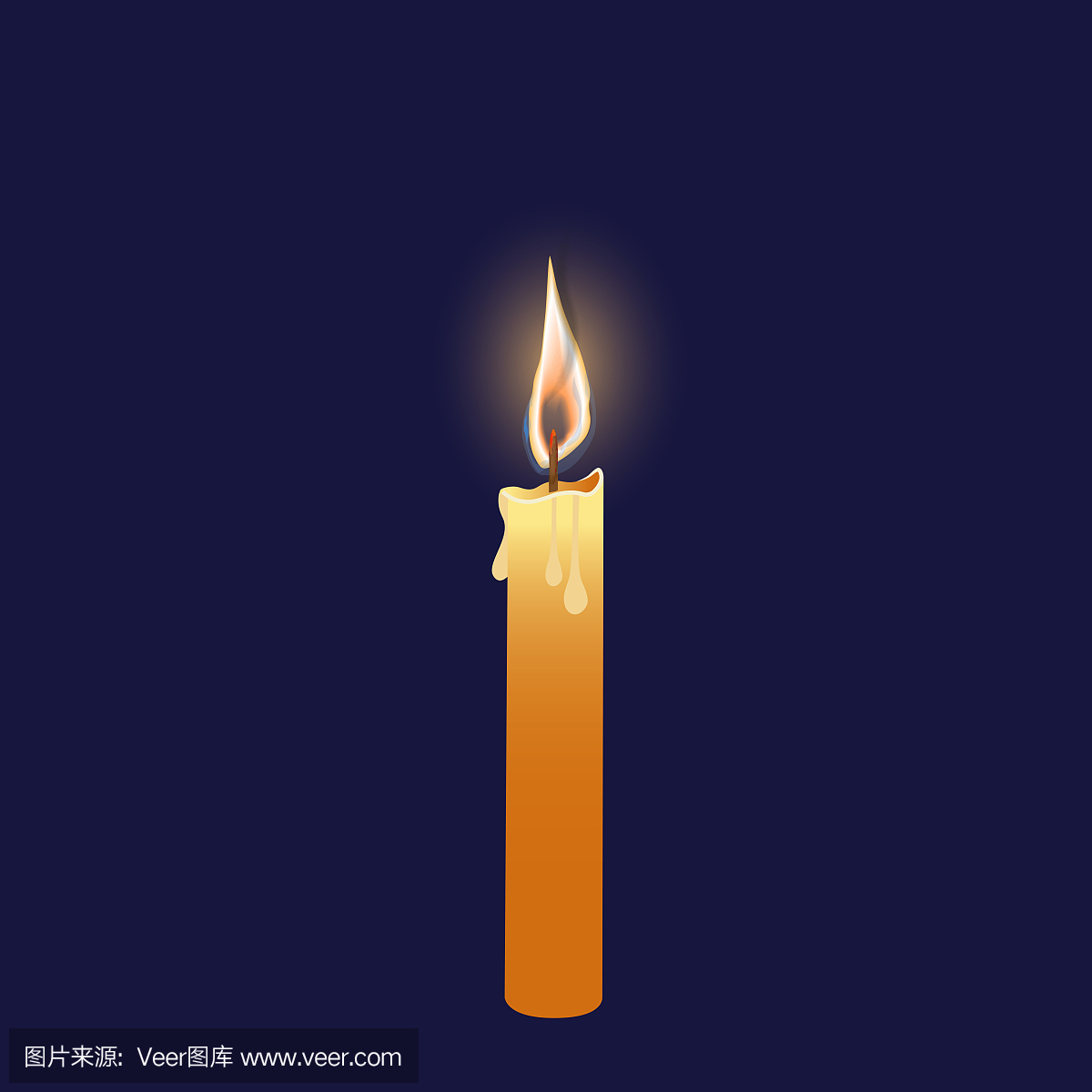 Burning candle vector