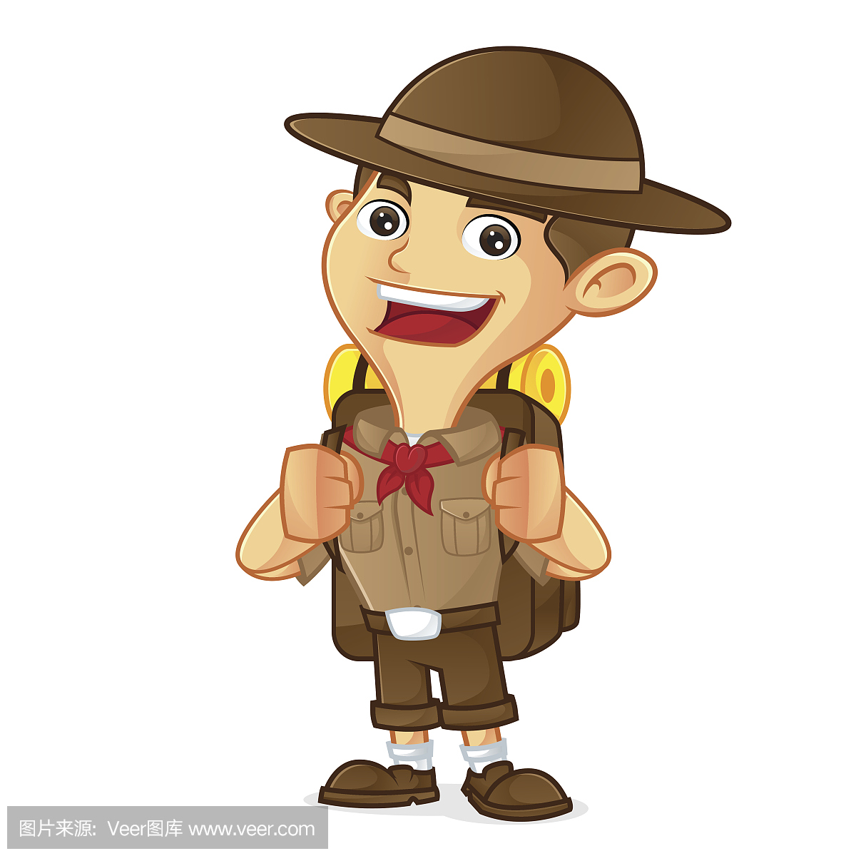 男孩侦察卡通携带背包