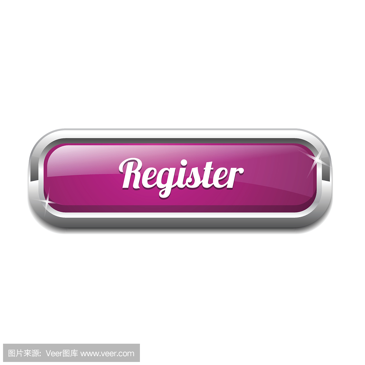 立即注册光面发光矩形矢量按钮