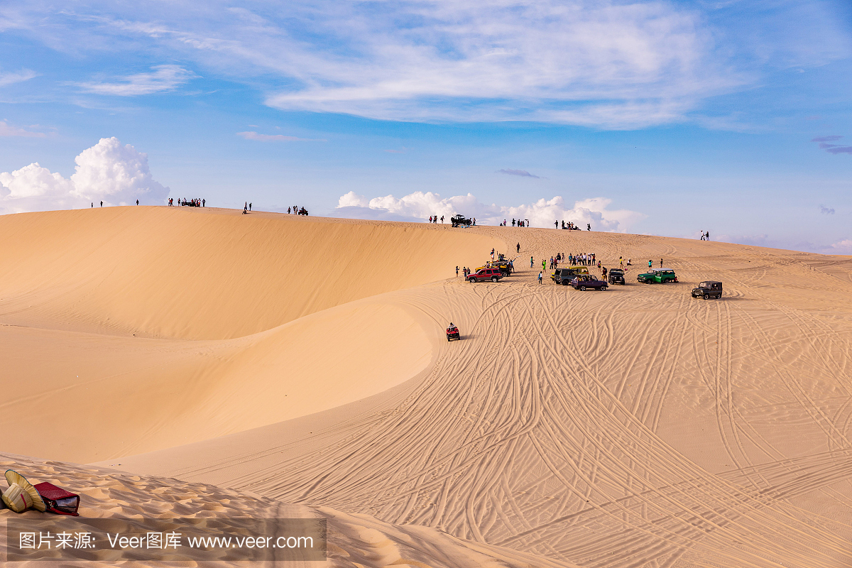 沙丘,沙漠沙丘,天空,风