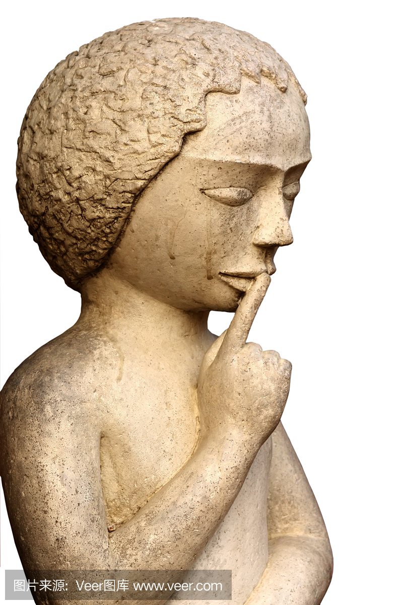 孤立的沉默的雕像