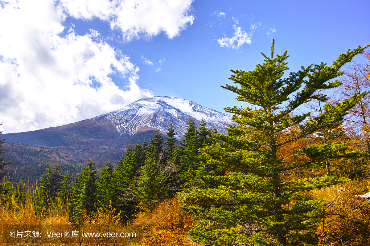 富士吉田,水平画幅,橙色,云