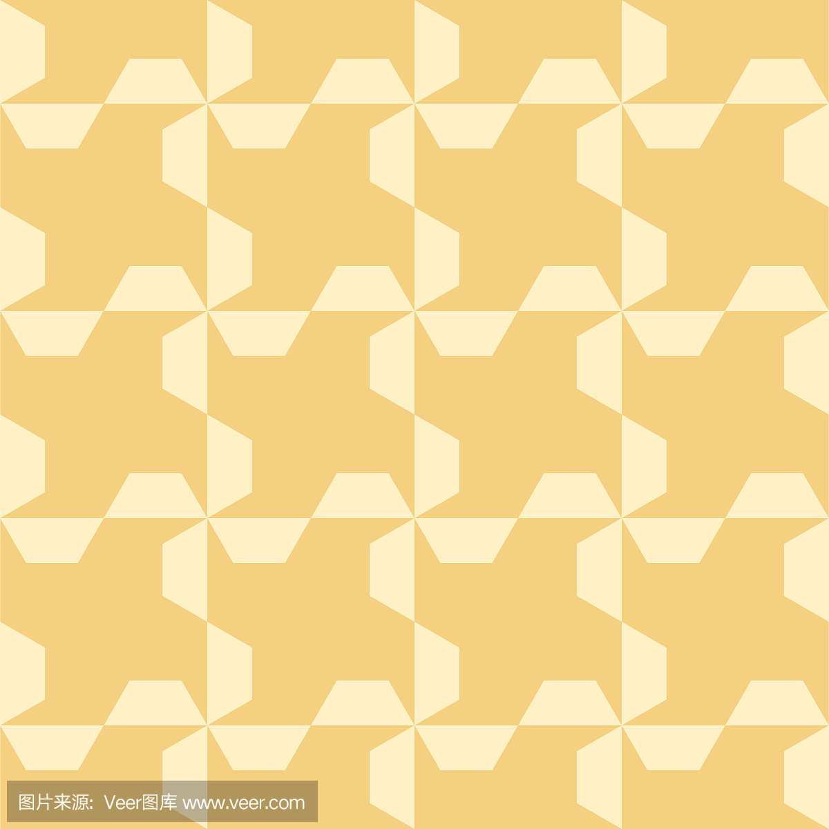 与重复无缝模式设计的黄线艺术几何形状