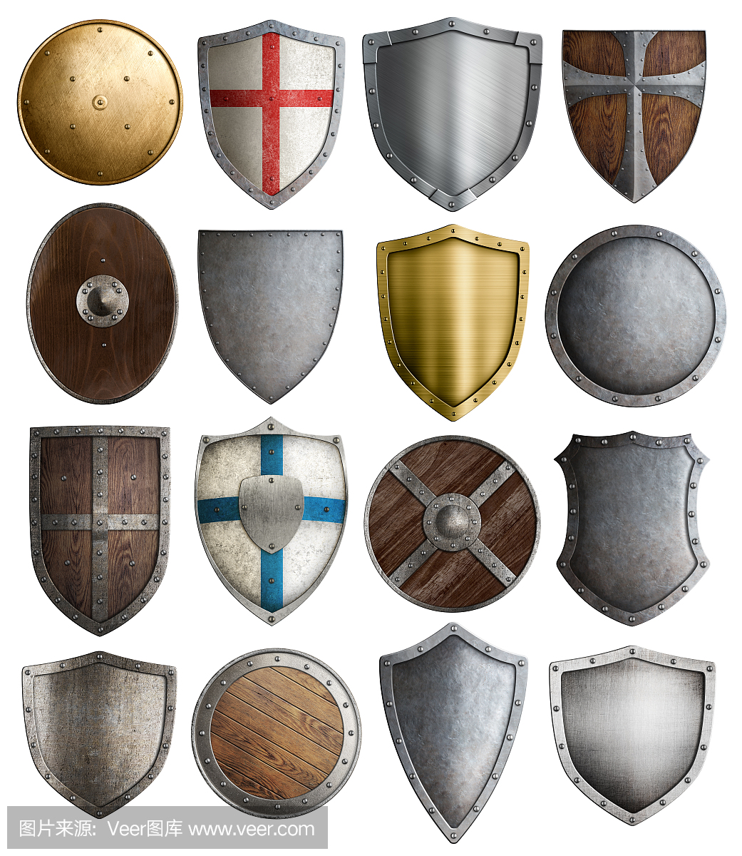 中世纪装甲和骑士盾牌分类