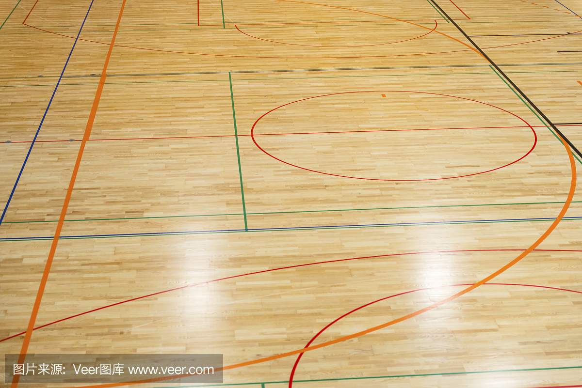 线条,曲线在镶木地板,新体育馆,体育馆,欧洲