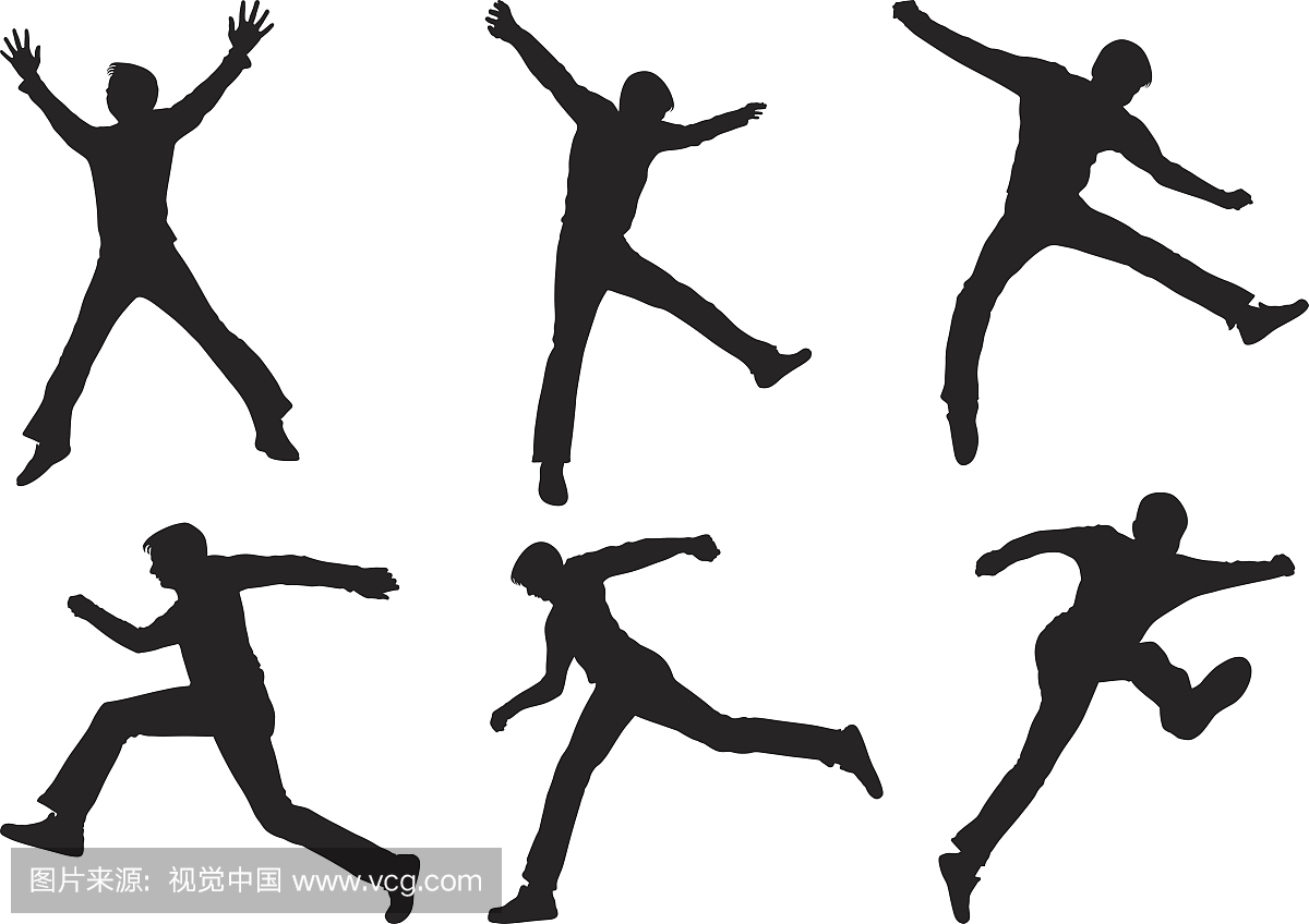 人,显现,蹦,行动