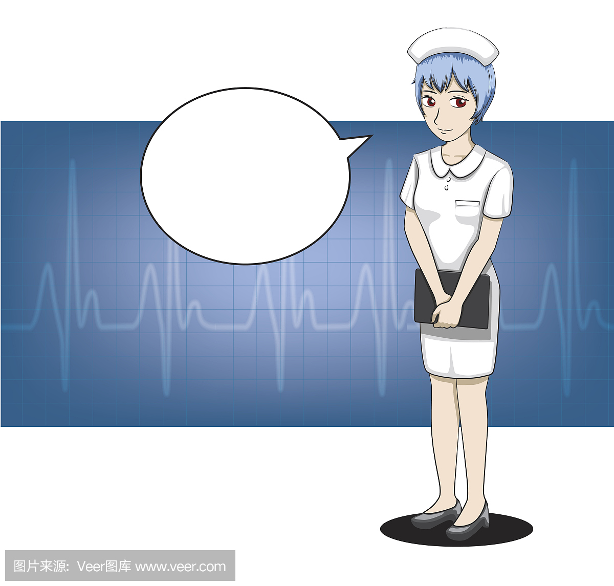 漫画护士卡通矢量图1原始石矛漫画图片