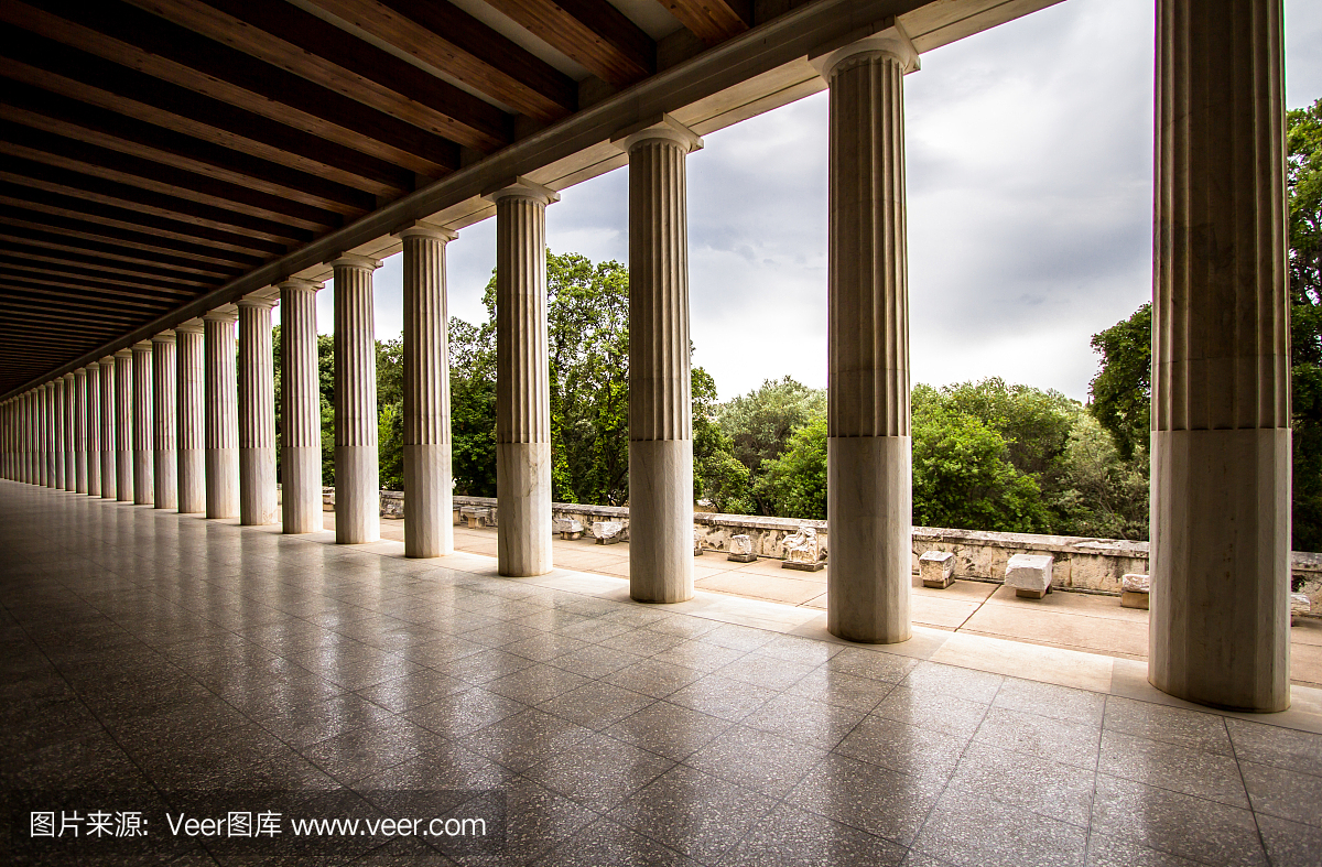 阿斯塔罗斯恢复的斯托,雅典,希腊