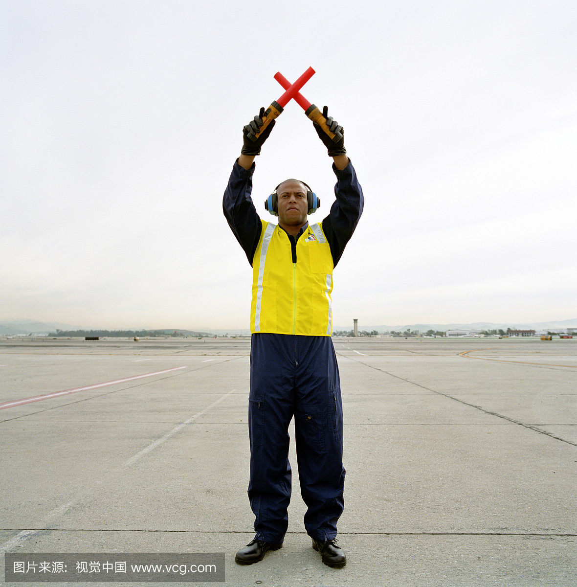 机场地勤人员信号停止