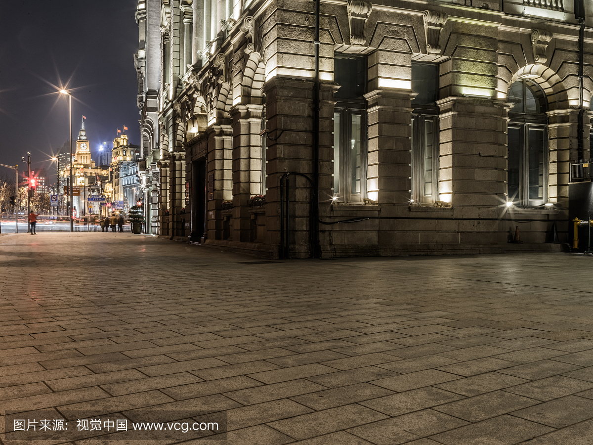汽车广告背景图-上海外滩建筑背景