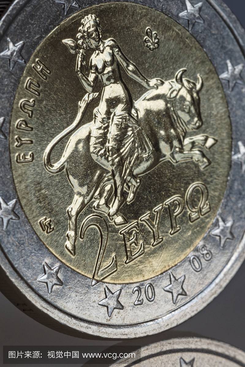 硬币,稳定,2欧元硬币,人类形象