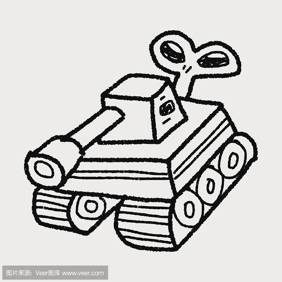 玩具坦克涂鸦