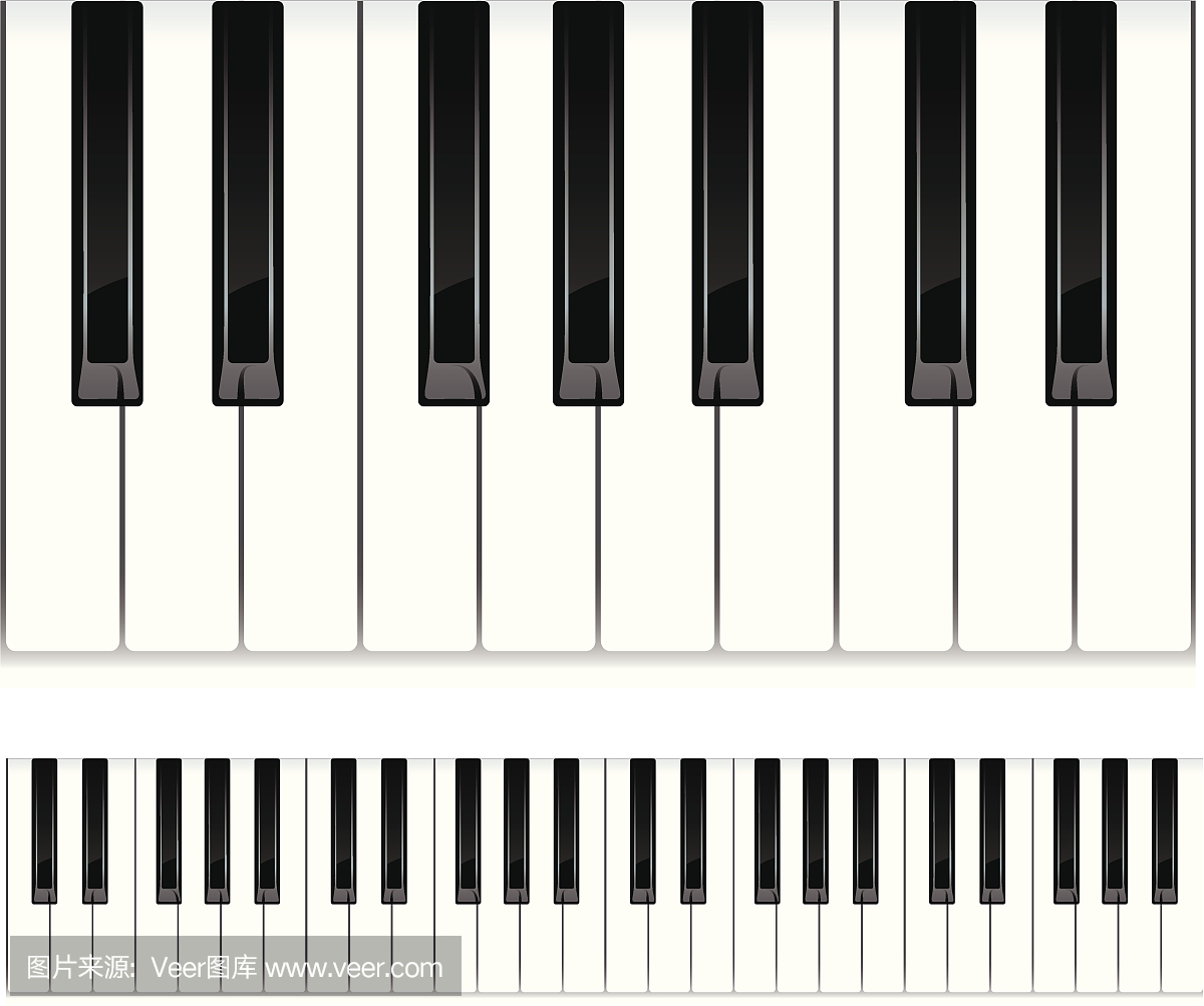 钢琴键。