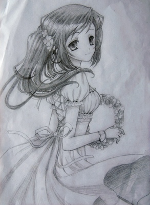 动漫人物铅笔画男生