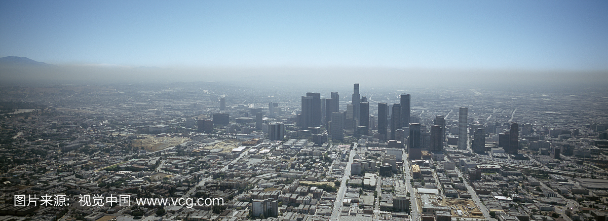 城市景观的鸟瞰图,洛杉矶市,洛杉矶县,加利福尼