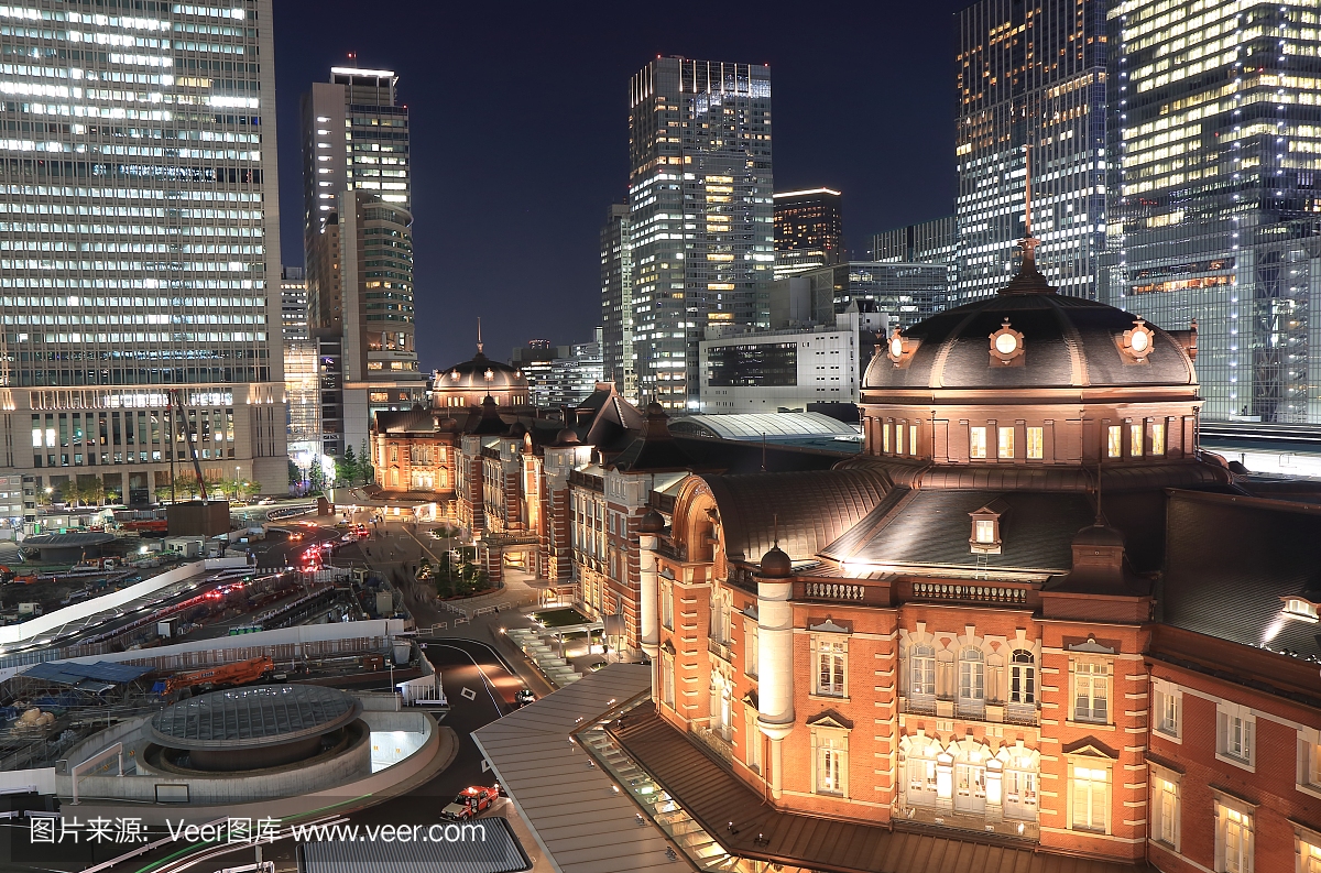 东京站夜市景观