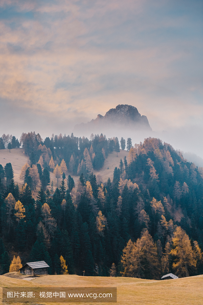 在意大利多洛米蒂山的小村庄