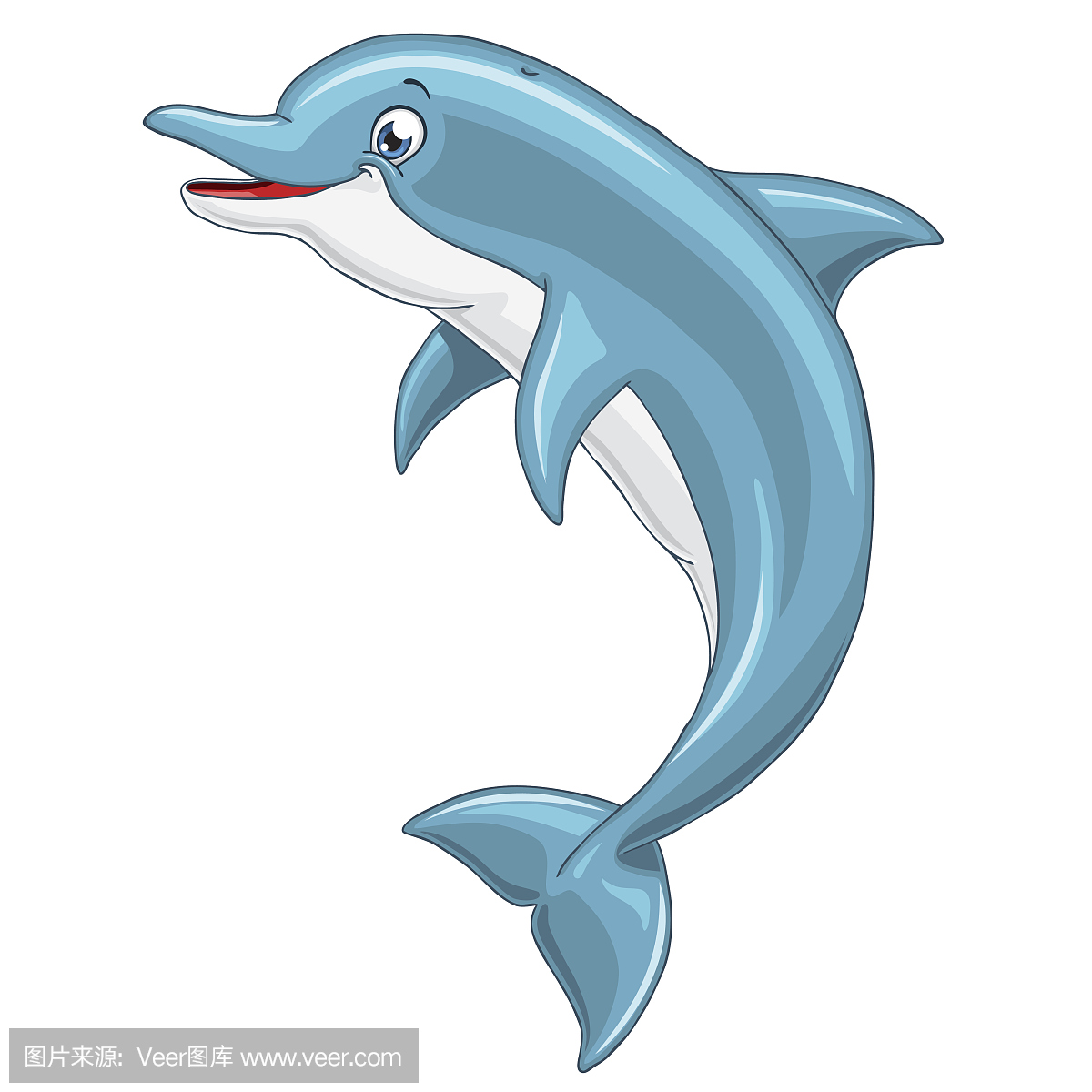 Cartoon Dolphin Underwater Element Illustration Free PNG And Clipart Image For Free Download ...