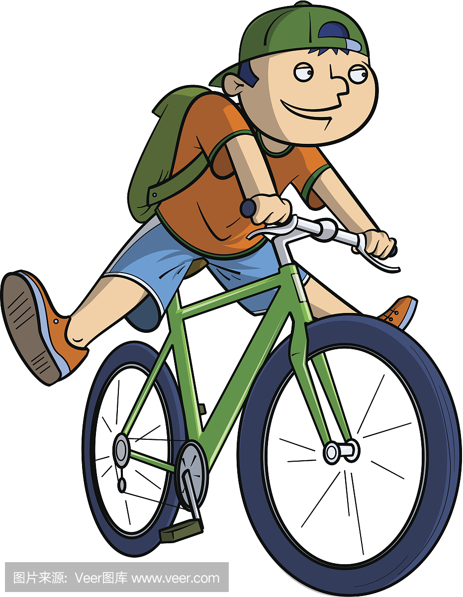 小学生骑自行车