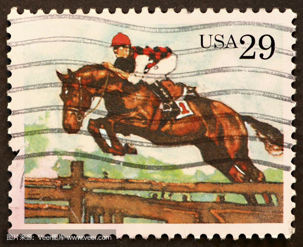 跳马显示马邮票