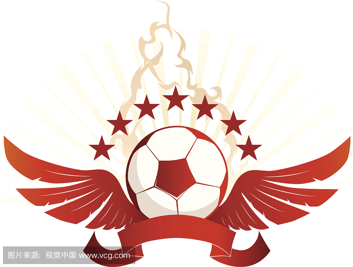 足球标志(红色)