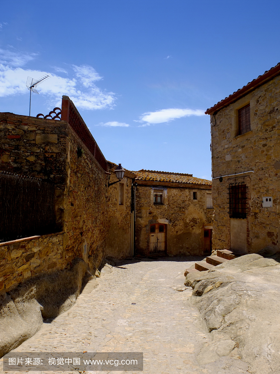 阴影,建筑结构,赫罗纳省,古城