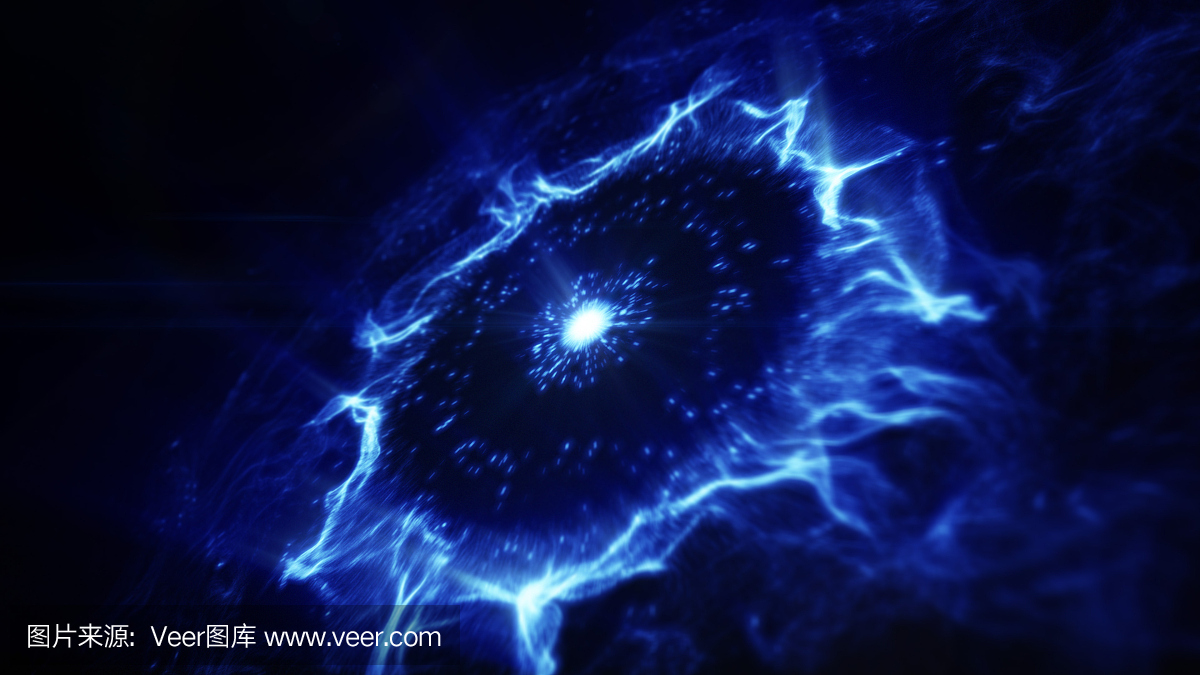 抽象的空间或时间旅行概念背景,星系间探测超