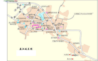 盈江县城区地图 德宏瑞丽旅游地图 云南旅游导-103kb图片