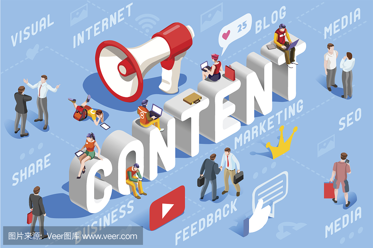 Content Marketing Business Concept Vector